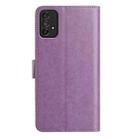 For Samsung Galaxy A53 5G Lambskin 8-card Slot Leather Phone Case(Purple) - 3