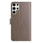 For Samsung Galaxy S25 Ultra 5G Lambskin 8-card Slot Leather Phone Case(Grey) - 3