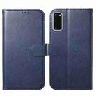 For Samsung Galaxy S20+ Lambskin 8-card Slot Leather Phone Case(Dark Blue) - 1