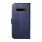 For Samsung Galaxy S10 Lambskin 8-card Slot Leather Phone Case(Dark Blue) - 3