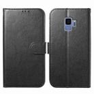For Samsung Galaxy S9 Lambskin 8-card Slot Leather Phone Case(Black) - 1