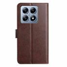 For Xiaomi 14T Pro Lambskin 8-card Slot Leather Phone Case(Brown) - 3