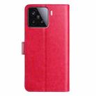 For Xiaomi 15T 5G Lambskin 8-card Slot Leather Phone Case(Rose Red) - 3
