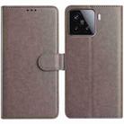 For Xiaomi 15T Pro 5G Lambskin 8-card Slot Leather Phone Case(Grey) - 1