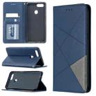 For OPPO A5 Prismatic Invisible Magnetic Horizontal Flip Leather Case with Holder & Card Slots & Photo Frame(Blue) - 1