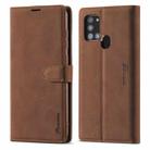 For Samsung Galaxy A21s Forwenw F1 Series Matte Strong Magnetism Horizontal Flip Leather Case with Holder & Card Slots & Wallet & Photo Frame(Brown) - 1