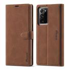 For Samsung Galaxy Note20 Forwenw F1 Series Matte Strong Magnetism Horizontal Flip Leather Case with Holder & Card Slots & Wallet & Photo Frame(Brown) - 1