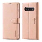 For Samsung Galaxy S10 Forwenw F1 Series Matte Strong Magnetism Horizontal Flip Leather Case with Holder & Card Slots & Wallet & Photo Frame(Rose Gold) - 1