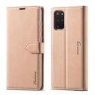 For Samsung Galaxy S20 Forwenw F1 Series Matte Strong Magnetism Horizontal Flip Leather Case with Holder & Card Slots & Wallet & Photo Frame(Rose Gold) - 1