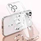 For iPhone 16 Pro Max Plating Paint TPU MagSafe Phone Case with Dust Plug & Lens Film(Transparent) - 1