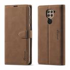 For Xiaomi Redmi Note 9 Forwenw F1 Series Matte Strong Magnetism Horizontal Flip Leather Case with Holder & Card Slots & Wallet & Photo Frame(Brown) - 1