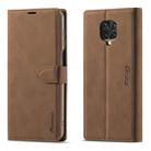 For Xiaomi Redmi Note 9S / 9 Pro / 9 Pro Max Forwenw F1 Series Matte Strong Magnetism Horizontal Flip Leather Case with Holder & Card Slots & Wallet & Photo Frame(Brown) - 1