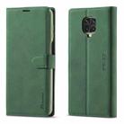 For Xiaomi Redmi Note 9S / 9 Pro / 9 Pro Max Forwenw F1 Series Matte Strong Magnetism Horizontal Flip Leather Case with Holder & Card Slots & Wallet & Photo Frame(Green) - 1