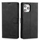 Diaobaolee Pure Fresh Texture Horizontal Flip Leather Case for iPhone 12 Pro Max, with Holder & Card Slots & Wallet & Photo Frame(Black) - 1