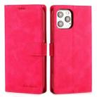 Diaobaolee Pure Fresh Texture Horizontal Flip Leather Case for iPhone 12 Pro Max, with Holder & Card Slots & Wallet & Photo Frame(Red) - 1