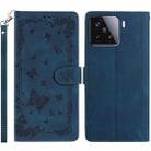 For Xiaomi 15T 5G Secret Garden Butterfly Pattern Leather Phone Case(Dark Blue) - 1