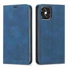 For iPhone 12 mini Forwenw Dream Series Magnetic Oil Edge Horizontal Flip Leather Case with Holder & Card Slot & Photo Frame & Wallet (Blue) - 1