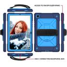 For Samsung Galaxy Tab A7 10.4 (2020) T500/T505 Contrast Color Robot Shockproof Silicone + PC Protective Case with Holder(Navy Blue) - 3