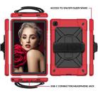 For Samsung Galaxy Tab A7 10.4 (2020) T500/T505 Contrast Color Robot Shockproof Silicone + PC Protective Case with Holder(Red Black) - 3