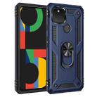 For Google Pixel 5 XL Shockproof TPU + PC Protective Case with 360 Degree Rotating Holder(Blue) - 1