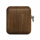 Wooden Earphone Protective Case For AirPods 1 / 2(Black Walnut) - 1