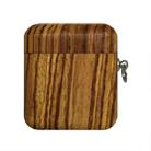 Wooden Earphone Protective Case For AirPods 1 / 2(Zebra) - 1