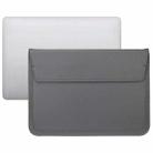 PU Leather Ultra-thin Envelope Bag Laptop Bag for MacBook Air / Pro 13 inch, with Stand Function(Space Gray) - 1