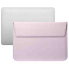 PU Leather Ultra-thin Envelope Bag Laptop Bag for MacBook Air / Pro 15 inch, with Stand Function(Pink) - 1