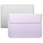 PU Leather Ultra-thin Envelope Bag Laptop Bag for MacBook Air / Pro 15 inch, with Stand Function(Light Purple) - 1