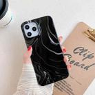 For iPhone 11 Flowing Marble Pattern TPU Protective Case (Black) - 1