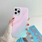 Gradient Marble Pattern TPU Protective Case for iPhone 11 Pro(Pink Green) - 1