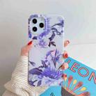 Laser Pattern TPU Protective Case for iPhone 11 Pro(Blue Flowers) - 1