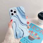 For iPhone 11 Marble Pattern TPU Protective Case (Shining Blue) - 1