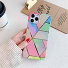 Plating Splicing Pattern Soft TPU Protective Case for iPhone 11 Pro(Color Lattice) - 1