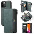 For iPhone 12 / 12 Pro CaseMe 018 Detachable Multi-functional Horizontal Flip Leather Case, with Card Slot & Holder & Zipper Wallet & Photo Frame(Blue) - 1