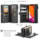 For iPhone 12 Pro Max CaseMe 018 Detachable Multi-functional Horizontal Flip Leather Case, with Card Slot & Holder & Zipper Wallet & Photo Frame(Black) - 3