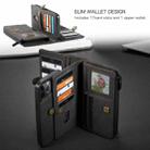For iPhone 12 Pro Max CaseMe 018 Detachable Multi-functional Horizontal Flip Leather Case, with Card Slot & Holder & Zipper Wallet & Photo Frame(Black) - 4