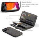 For iPhone 12 Pro Max CaseMe 018 Detachable Multi-functional Horizontal Flip Leather Case, with Card Slot & Holder & Zipper Wallet & Photo Frame(Black) - 9
