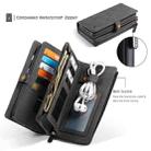 For iPhone 12 Pro Max CaseMe 018 Detachable Multi-functional Horizontal Flip Leather Case, with Card Slot & Holder & Zipper Wallet & Photo Frame(Black) - 10