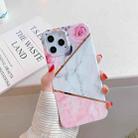 For iPhone 11 Plating Splicing Pattern Soft TPU Protective Case (Rose) - 1