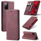 For Samsung Galaxy S20 FE CaseMe 013 Multifunctional Horizontal Flip Leather Case with Holder & Card Slot & Wallet(Wine Red) - 1