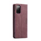 For Samsung Galaxy S20 FE CaseMe 013 Multifunctional Horizontal Flip Leather Case with Holder & Card Slot & Wallet(Wine Red) - 3