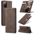 For Samsung Galaxy S20 FE CaseMe 013 Multifunctional Horizontal Flip Leather Case with Holder & Card Slot & Wallet(Coffee) - 1