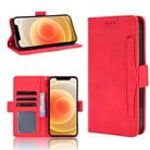 For iPhone 12 mini Multiple Card Slots Horizontal Flip Leather Case with Holder & Wallet (Red) - 1