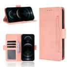 For iPhone 12 / 12 Pro Multiple Card Slots Horizontal Flip Leather Case with Holder & Wallet(Pink) - 1