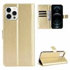 For iPhone 12 / 12 Pro Crazy Horse Texture Horizontal Flip Leather Case with Holder & Card Slots & Wallet & Lanyard(Gold) - 1