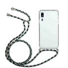 For Samsung Galaxy A2 Core Four-Corner Anti-Fall Transparent TPU Protective Case with Lanyard(Green Black) - 1