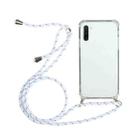 For Samsung Galaxy Note10 Four-Corner Anti-Fall Transparent TPU Protective Case with Lanyard(White) - 1