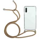 For Samsung Galaxy Note10 Four-Corner Anti-Fall Transparent TPU Protective Case with Lanyard(Brown Yellow) - 1