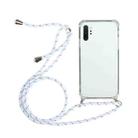 For Samsung Galaxy Note10+ Four-Corner Anti-Fall Transparent TPU Protective Case with Lanyard(White) - 1